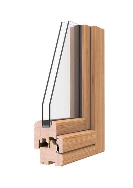 sezione finestra legno classico 70